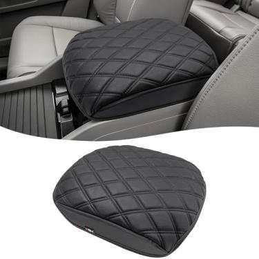 Imagem de KBH Capa de apoio de braço para console central de carro para Honda Pilot 2009-2015, acessórios interiores de couro PU, cobertura de descanso de braço de almofada da tampa do console, antiarranhões,