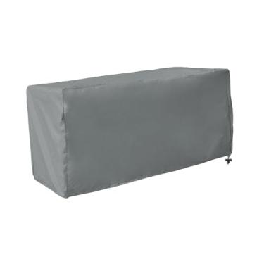 Imagem de Dualoai Capa para Caixa de, Banco de Armazenamento, Tecido Oxford 210D, Capa Protetora Impermeável para Sofá Externo, Cadeiras de Pátio Externo, Cinza, L