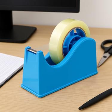 Imagem de Porta Durex Suporte Fita Adesiva Dispensador de Fita Cortador Fitas Mesa Organizador Escritório fitas 12mm a 24mm