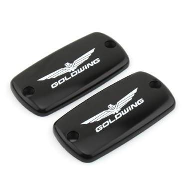 Imagem de Para Honda Gold Wing GoldWing GL 1500 1800 TVX 1800 tampas de fluido cromo, motocicleta Eagle, tampa de óleo (preto)