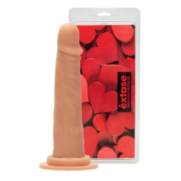 Imagem de Prótese Maciça Com Ventosa 19,5 X 4,5Cm Dildo Pênis Realista Conforto Intermediária MVN06 (NATURAL)