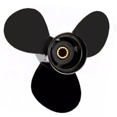 Imagem de JSPROP Hélice de barco de popa de alumínio 11,4 x 12 para motores Tohatsu 35-50HP, 13 dentes estriados, 3T5B64525-0, compatível com Tohatsu 35HP 40HP 50HP, RH