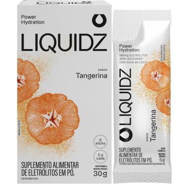 Imagem de LIQUIDZ® - Eletrólitos Zero Açúcares - Sabor Tangerina - Kit 1 Caixa - 6 sachês-Unissex