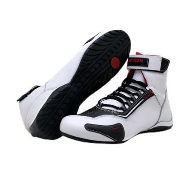 Imagem de Tenis Motociclista Cano alto Couro forro tex espumado 311AATR (Preto-Branco, BR, Adulto, Numérico, 40)