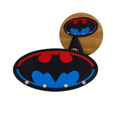 Imagem de Cabideiro para Capas Corte de Barbearias Modelo Batman Colorido Pole -