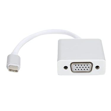 Imagem de SUNGOOYUE Adaptador Tipo C para VGA, Liga de Alumínio Prateado, Design Portátil Com Chip IC Avançado para Dispositivos MacOS e Tipo C, Conversor de Sinal Digital