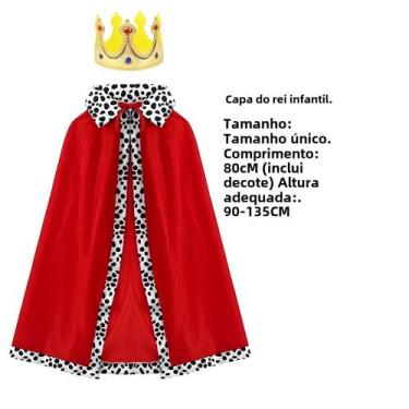 Imagem de Capa de Rei Vermelho em Veludo para Halloween - Adulto e Infantil - co