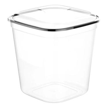 Imagem de Potes Plásticos 900ml Transparentes Container Quadrado Porta Mantimentos