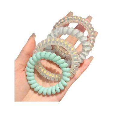 Imagem de Conjunto De Laços De Cabelo Trançados Coloridos Em Forma De Fio De Tel