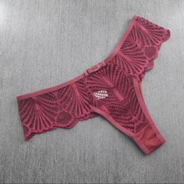Imagem de Tanga Fio com Renda Cor:VinhoTamanho:M - Ternura Íntima, Vinho, M