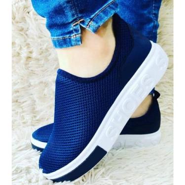 Imagem de calce facil tenis casual feminino e masculino tenis  Tela Sola Alta Sl