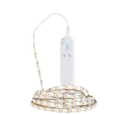 Imagem de Fita de LED Regulável com Sensor Movimento PIR 180 LEDs Luz Corda para TV Mesa Computador Fundo Ambiente Decoração Casa e Cozinha