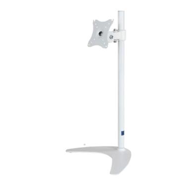 Imagem de BEGWVDJTP Base giratória de monitor de computador de 35,56 a 68,5 cm com ângulo de inclinação ajustável, base de mesa giratória de tela horizontal e vertical (branca)