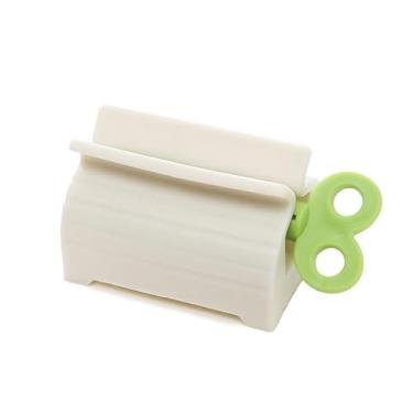 Imagem de Espremedor de pasta de dente, pacote com 2, espremedor de tubo de rolo para pasta de dente, creme de mão, limpador facial, acessórios de banheiro (verde)