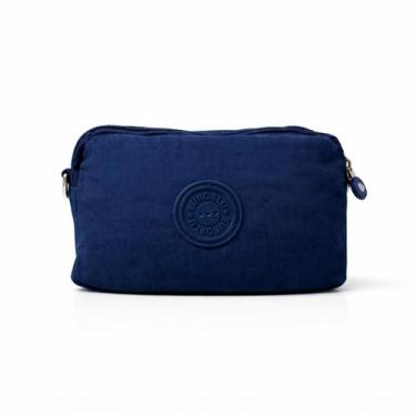 Imagem de Bolsa Organizadora de Mão Compacta com Zíper Duplo - Mega prime, Azul 