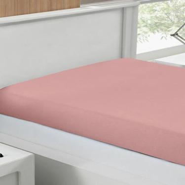 Imagem de Lençol Avulso KazzaVip King Malha 100% Algodão Basic Liso com Elástico