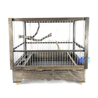 Imagem de U5GAAALPPQ9 Capa de rede para gaiola de pássaros de madeira