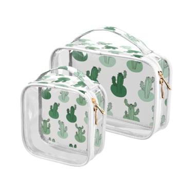 Imagem de xigua Linda bolsa de maquiagem de cacto para mulheres, bolsa de cosméticos de viagem, bolsa de higiene portátil à prova d'água para viagens, férias, organização de banheiro