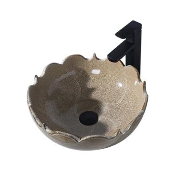 Imagem de Vessel Vanity Sink personalizado criativo arte cerâmica bacia luz luxo pia banheiro bancada moderna