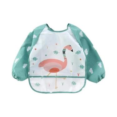 Imagem de Babadores Impermeáveis De Manga Longa Para Bebês, Avental Infantil, Sm