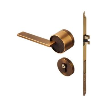 Imagem de Fechadura Magnética Moderna Silenciosa De Bronze Amarelo Para Porta De