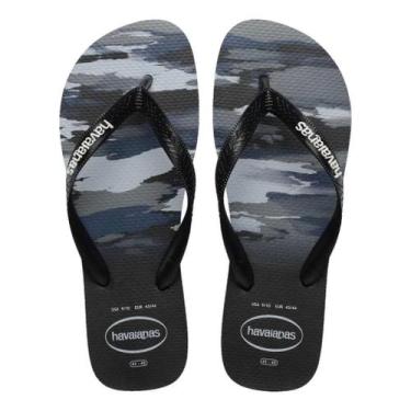 Imagem de Chinelo Masculino Havaianas As Legitimas Top Camuflado, 39/40, Preto b