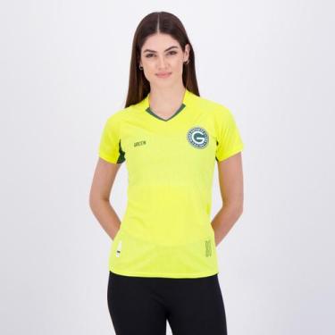 Imagem de Camisa Gr33n Goiás Goleiro 2023 Feminina Amarela, P