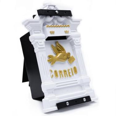 Imagem de Caixa Colonial Branca Clássica Embutir Portão Forte - Jlk Plasticos