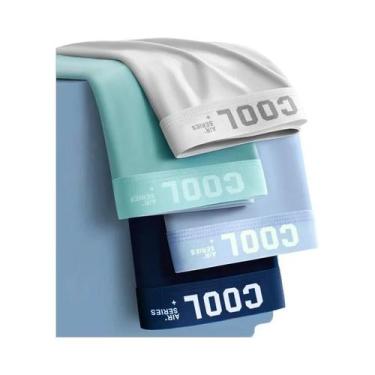 Imagem de Cuecas Boxer Masculinas plus Size L-6XL De Seda Gelada, Kit Com 4 Peça