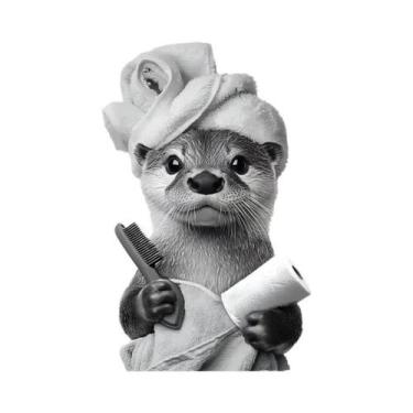 Imagem de Pôster De Lona Moderno Para Decoração De Sala De Estar: Animais Engraç