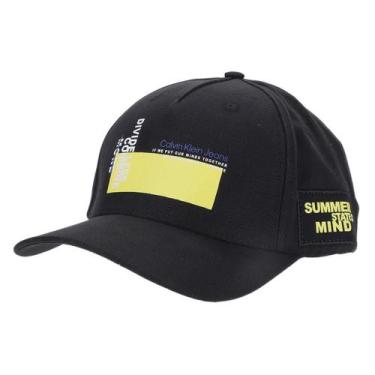 Imagem de Boné Calvin Klein 5 Gomos Summer State Of Mind Masculino, Preto, Único