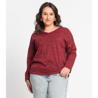 Imagem de Blusa Feminina Plus Infinita Cor Vermelho, Plus G2, Vermelho