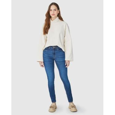 Imagem de Calça Skinny Feminina Cintura Média 1 Copo D'Água Em Flex Jeans - Malw
