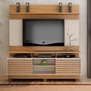 Imagem de Estante Home Para TV Texas Valdemóveis Cinamomo e Off White - VALDEMOV