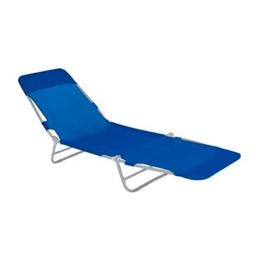 Imagem de Espreguiçadeira Textiline Aço Até 100kg - Mor, Azul
