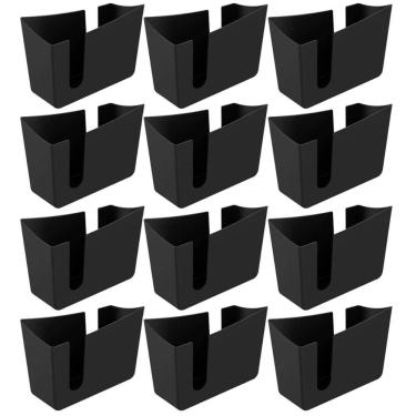Imagem de Kit 12 Porta Guardanapos de Mesa Preto Organizador Trio Crippa Restaurante Lanchonete