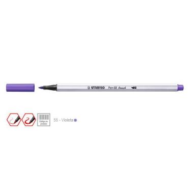 Imagem de Caneta Pen 68 Brush Cor 55 Violeta - Stabilo