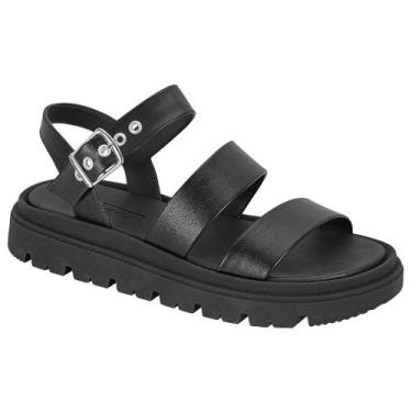 Imagem de Sandália Flatform Moleca 5504.101 Feminina - Preta, Preto, 38