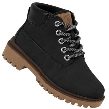 Imagem de Bota Coturno Infantil Molekinho 2144.214 Masculino, Preto, 22