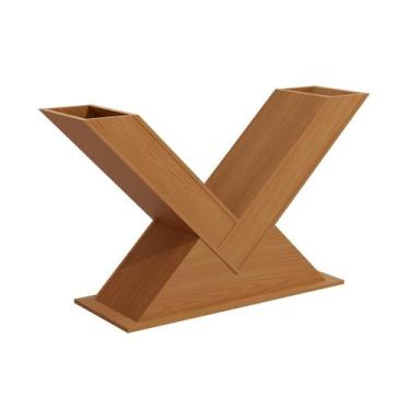 Imagem de Base para Mesa de Jantar Formato em V 6 Lugares Madeira 127cm Sala de 