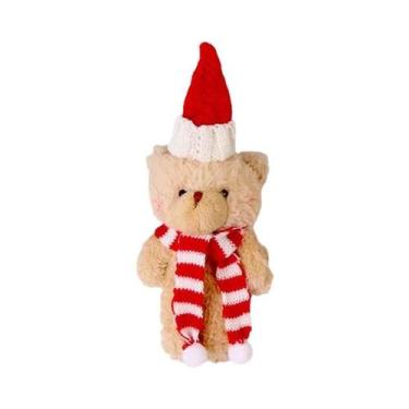 Imagem de Mini Ursos De Pelúcia De Natal 12 Peças Em Lote, Chaveiros Pequenos De