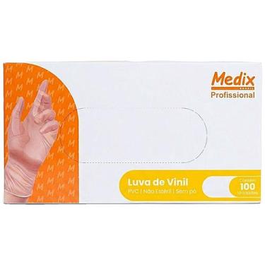 Imagem de Luva de Vinil sem Pó Medix Profissional Tam P - 100 unidades