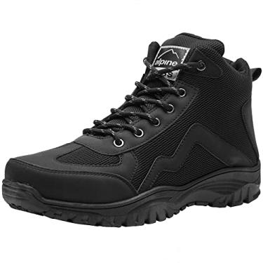 Imagem de Alpine Swiss Brent Mens Hiking Boots Comfortable Mid Ankle Outdoor Walking Shoes Black M US 7