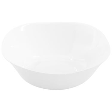 Imagem de Kit 10 Saladeiras Tigelas 20cm Branca 1 Litro Opalina De Vidro