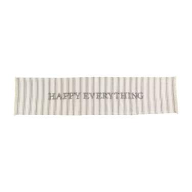 Imagem de Mud Pie Happy Everything Table Runner, Cream, 17" x 72"