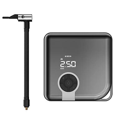 Imagem de Homesen Mini bomba de ar 150psi compressor de ar sem fio inflador de pneu elétrico portátil banco de energia com luz led função de desligamento automático para carro moto bicicleta pneus bolas