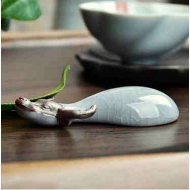Imagem de SCE Argila roxa (zisha) chá chinês animal de estimação gado bonito da sorte, acessórios de chá Oolong conjunto de presente para cerimônia de chá, ornamento de mesa de chá para decoração de casa