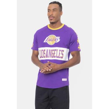 Imagem de Camiseta Mitchell & Ness Especial Los Angeles Lakers Roxa