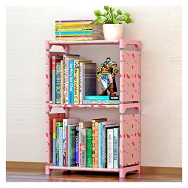 Imagem de KIZQYN Estante de livros armazenamento de móveis para casa estante de chão estante prateleiras simples livros de fotos estante pequena (cor: C)