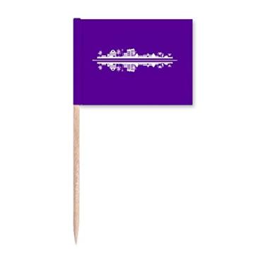 Imagem de Reflexos Humanista Simboliza Paisagem Urbana Arquitetura de Palito de Dente, Marcador, Topper Decoração de Festa